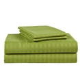 thumbnail image 1 of Luxury 500 Thread Count 100% Cotton Sateen Bed Sheet Set Dobby Stripe, 1 of 1
