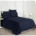 thumbnail image 1 of Luxury 6 Piece Bed Sheet Set - 100% Egyptian Cotton - 400 Thread Count - Extra Soft and Luxury 16" Deep Pocket, Cool and Breathable, Twin XL Size - Navy Blue Solid., 1 of 5