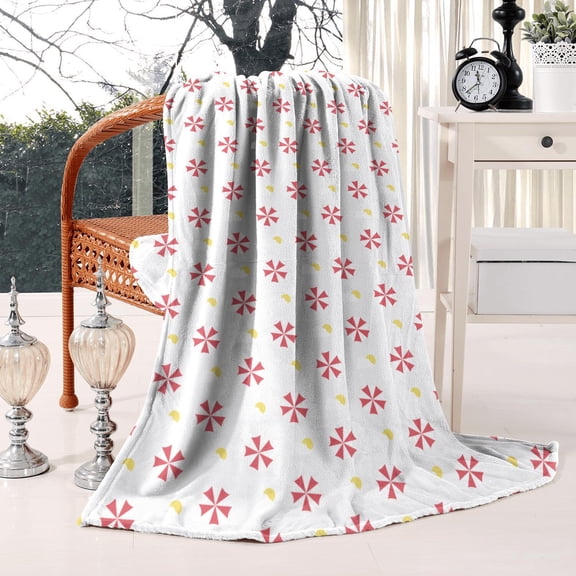 Luxury 60"x80" Christmas Flannel Throw Blanket, Super Soft Brushed Cotton Holiday Design for Living Room and Bedroom