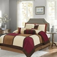 thumbnail image 1 of Luxury 7-Piece Soft Suede Comforter Set - 5 Different DESIGNS - Full/Queen/King/California King, 1 of 2