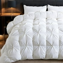 Luxury 800FP White Goose Down Comforter | All-Season 3D Baffle Box Design, Lightweight Fluffy Bedspread, Dry Clean Only