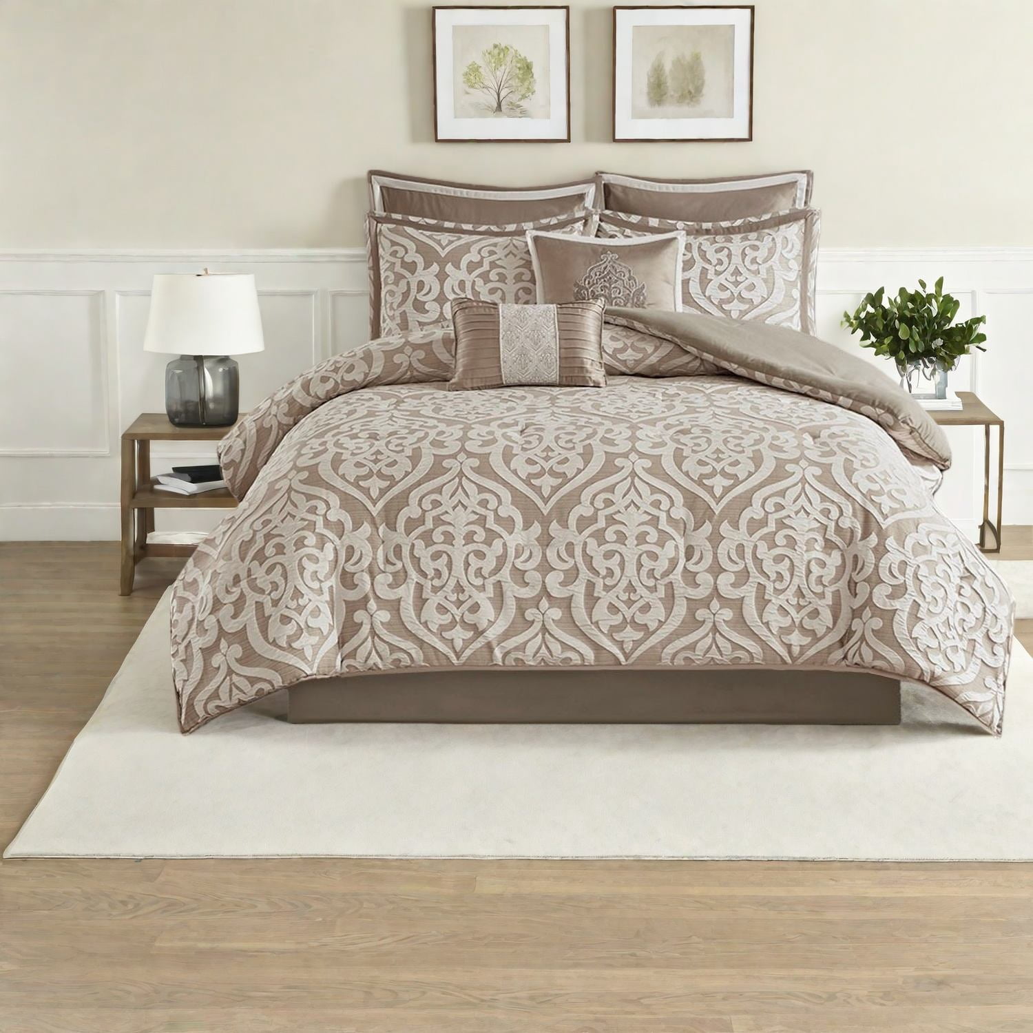 Damask Bedding Sets in Black Blue Red and More Home Comforts