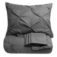 thumbnail image 1 of Luxury 9 Piece Pinch Pleat Pintuck Comforter and Sheets Bed in a Bag Set, 1 of 4