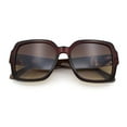 thumbnail image 1 of Luxury 90s Bold Jaguar Emblem Rectangle Butterfly Thick Plastic Fashion Sunglasses All Brown, 1 of 8