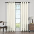thumbnail image 1 of Luxury Abri Grommet Crushed Sheer Curtain Panels (Set of 2), 1 of 4