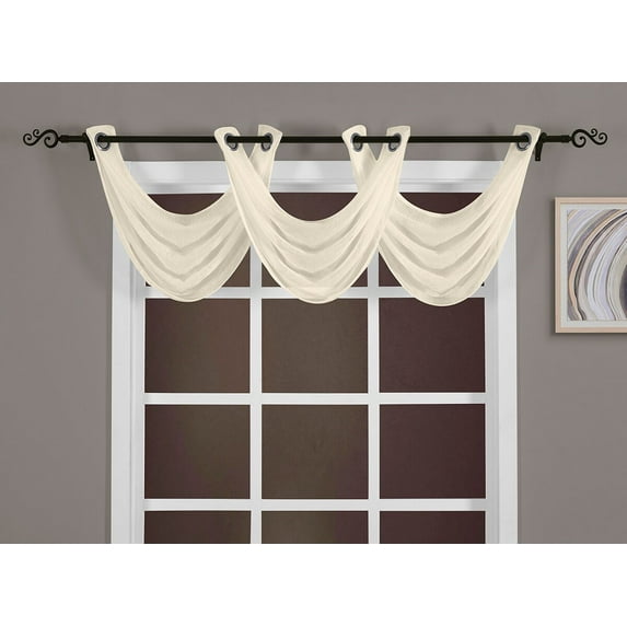 Luxury Abri Grommet Crushed Sheer Window Treatment (Single)