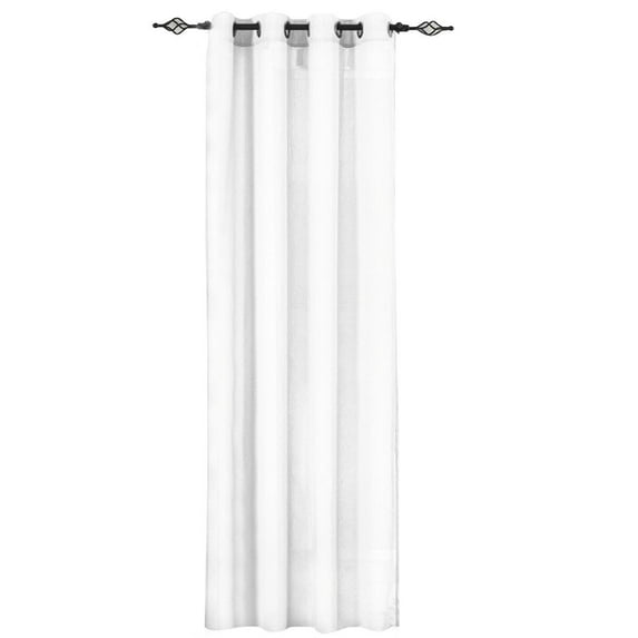 Luxury Abri Grommet Crushed Sheer Window Treatment (Single)
