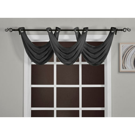 Luxury Abri Grommet Crushed Sheer Window Treatment (Single)