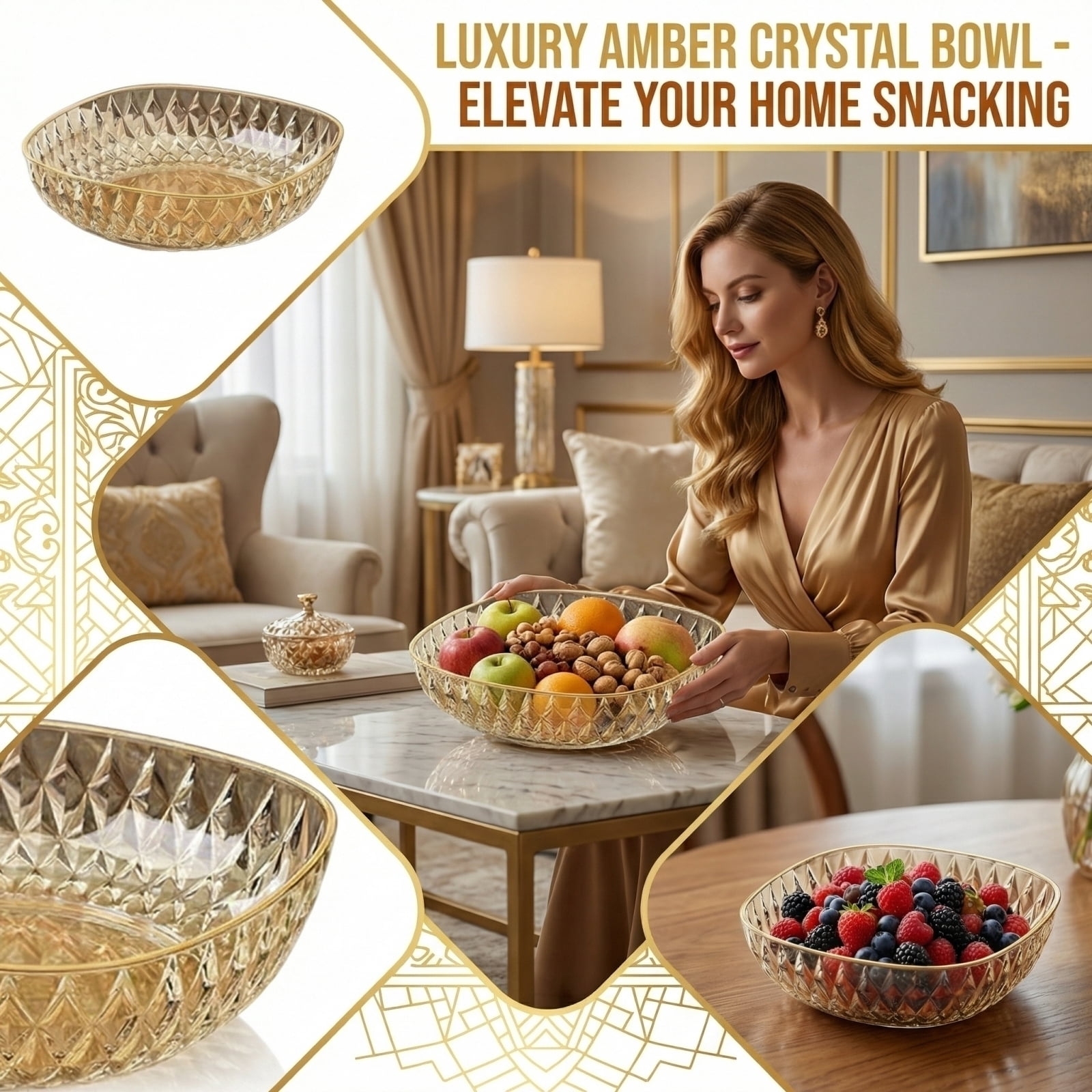  CRYSTAL ボウル Cut Lead Crystal Bowl