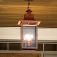 thumbnail image 1 of Luxury Antique Outdoor Pendant, 26.00''H x 12.00''W, with French Country Style Elements, Old World Design, Rustic Copper Finish and Clear Glass, UQL1414, 1 of 6