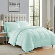 Luxury Aqua 7-piece Bed in a Bag Down Alternative Comforter Set, Full