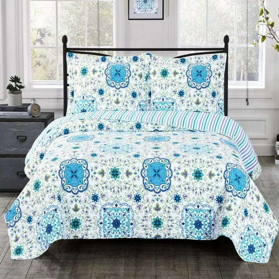 Luxury Arielle Wrinkle-Free Quilts Oversized In Twin, Queen or King Quilt Sets