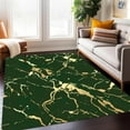 thumbnail image 1 of Luxury Art Decor Emerald Green Gold Marble Abstract Modern Living Room Bedroom Area Rug Washable Soft Stylish Farmhouse Diningroom Floor Rug Art Decor Home Carpet Mat 4x6ft, 1 of 6