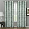thumbnail image 1 of Luxury Aryanna Classic Damask Floral Curtains Jacquard Grommet Panels (Set of 2), 1 of 3