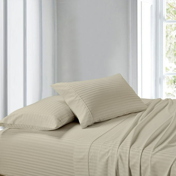 Luxury Attached Waterbed Sheet Set Stripe 300 Thread Count