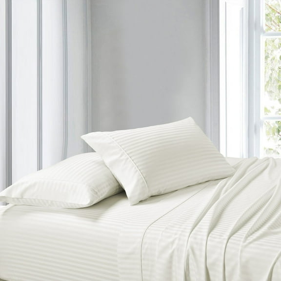 Luxury Attached Waterbed Sheet Set Stripe 300 Thread Count