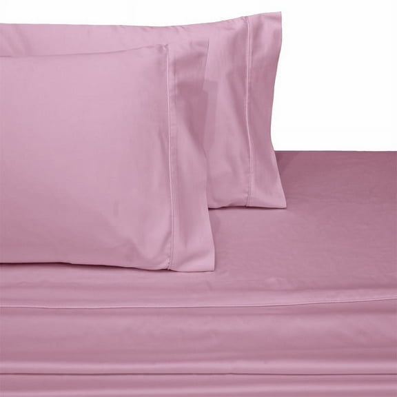 Luxury Attached Waterbed Sheets 100% Cotton 300 Thread Count Solid- Super Single - Lilac