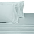 thumbnail image 1 of Luxury Attached Waterbed Sheets 100% Cotton 600 Thread Count Solid- King - Sea, 1 of 2