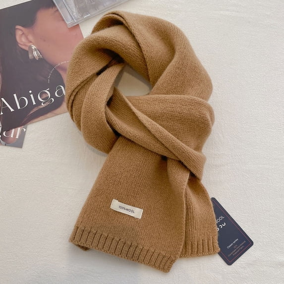 Australian 100% Wool Scarf, 160x20cm Lightweight Knit, Winter Wrap for Men & Women,160*20cm,6