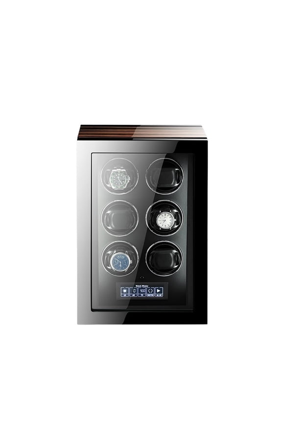 Luxury Automatic Watch Winder Safe Box With Motor LCD Touch Screen And Wooden Watch Accessories Boxes Remote Control