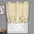 thumbnail image 1 of Luxury Ava Blackout Weave Curtains Grommet Tie Up Shade for Small Window ( 46" W X 63" L), 1 of 4