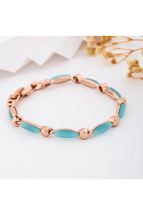 Luxury Azure Blue Opal Bracelet