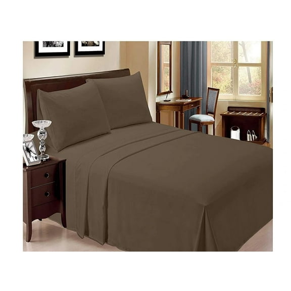 Luxury Bamboo Elegance 6 Pc Sheet Set - Tree Bark Brown - Full