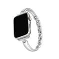 thumbnail image 1 of Luxury Bands Compatible with Apple Watch Band 38mm/40mm/41mm/42mm(Series 10), T-shaped Stylish Dressy Zinc Alloy Bracelets Replacement Strap For iWatch SE Series 10 9 8 7 6 5 4 3 2 1, Silver, 1 of 5