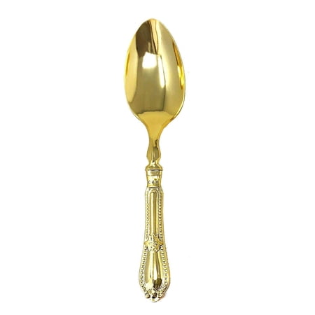 Luxury Baroque Collection 12 Count Gold Spoons [120 In Pack] (12/Pack)