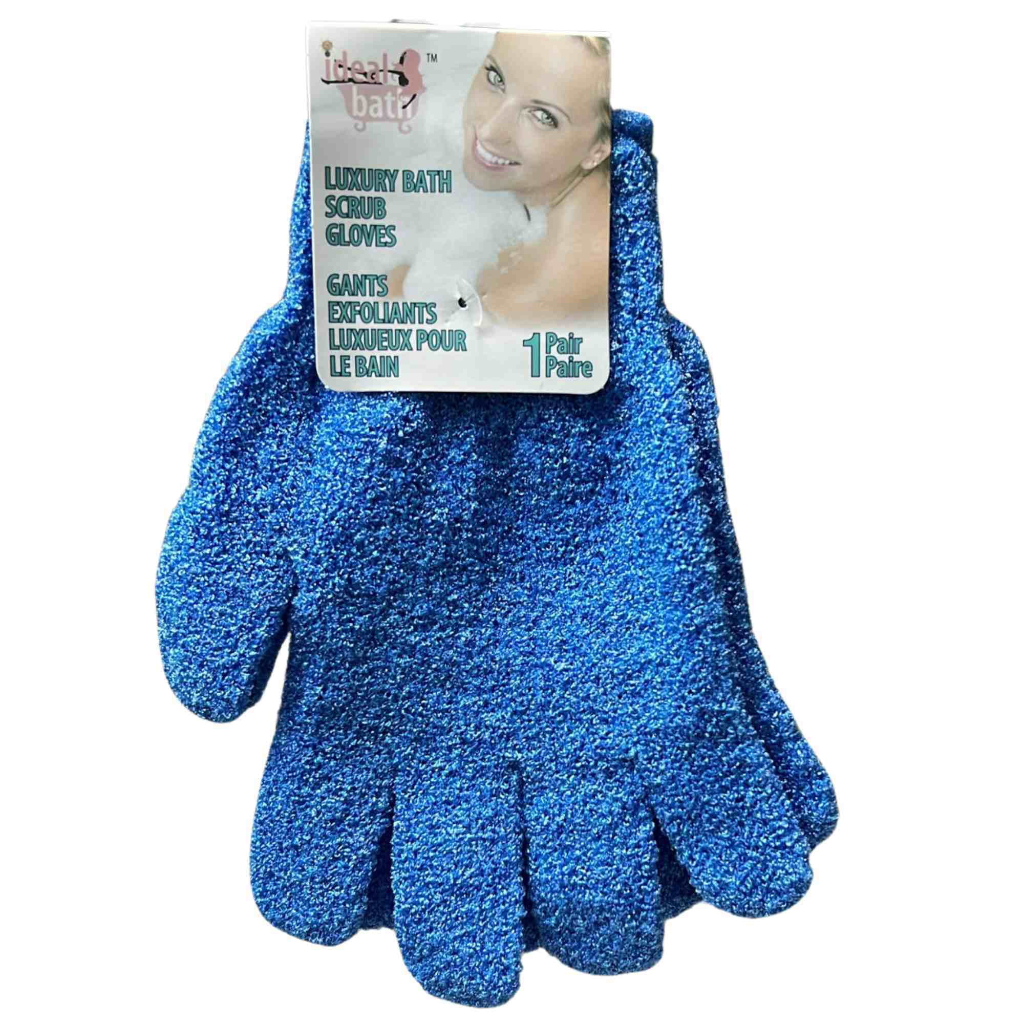 Luxury Bath Exfoliating Mitts Scrub Gloves: 1 Pair - Walmart.com