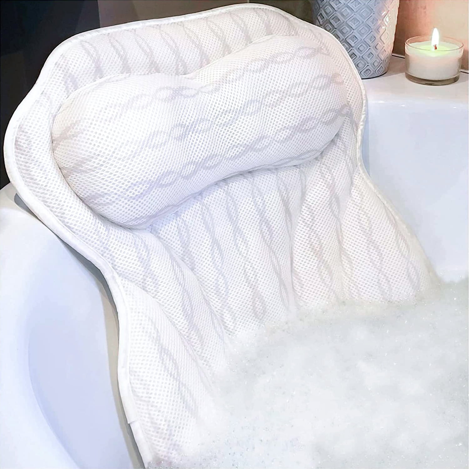 Luxury Ergonomic Bath Spa Tub Relax Pillow Cushion Headrest Neck Back