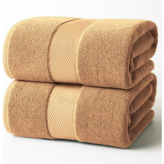 Luxury Bath Sheets Towels – 2 Pack 600 GSM (35X70 Inches)– 100% Ring Spun Cotton Large Bath Towels for Bathroom (Shadow Grey, Bath Sheet Pack of 2)