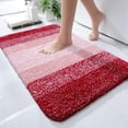 thumbnail image 1 of Sortora Luxury Bathroom Rug Mat 24x16, Extra Soft and Absorbent Microfiber Bath Rugs, Non-Slip Plush Shaggy Bath Carpet, Machine Wash Dry, Bath Mats for Bathroom Floor, Tub and Shower, Burgundy, 1 of 6