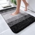 thumbnail image 1 of Sortora Luxury Bathroom Rug Mat 24x16, Extra Soft and Absorbent Microfiber Bath Rugs, Non-Slip Plush Shaggy Bath Carpet, Machine Wash Dry, Bath Mats for Bathroom Floor, Tub and Shower, Black, 1 of 6