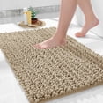 thumbnail image 1 of Luxury Bathroom Rug Mat 24x17, Extra Soft & Absorbent Bath Rugs, Non-Slip Plush Shaggy Bath Carpet, Machine Wash Dry, Bath Mats for Bathroom Floor, Tub and Shower, Camel, 1 of 6