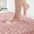 thumbnail image 1 of Luxury Bathroom Rug Mat 24x17, Extra Soft & Absorbent Bath Rugs, Non-Slip Plush Shaggy Bath Carpet, Machine Wash Dry, Bath Mats for Bathroom Floor, Tub and Shower, Light Pink, 1 of 6