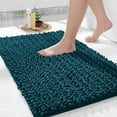 thumbnail image 1 of Luxury Bathroom Rug Mat 24x17, Extra Soft & Absorbent Bath Rugs, Non-Slip Plush Shaggy Bath Carpet, Machine Wash Dry, Bath Mats for Bathroom Floor, Tub and Shower, Peacock Blue, 1 of 6