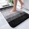 thumbnail image 1 of Sortora Luxury Bathroom Rug Mat 24x36, Extra Soft and Absorbent Microfiber Bath Rugs, Non-Slip Plush Shaggy Bath Carpet, Machine Wash Dry, Bath Mats for Bathroom Floor, Tub and Shower, Black, 1 of 6