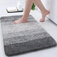 thumbnail image 1 of Sortora Luxury Bathroom Rug Mat 24x36, Extra Soft and Absorbent Microfiber Bath Rugs, Non-Slip Plush Shaggy Bath Carpet, Machine Wash Dry, Bath Mats for Bathroom Floor, Tub and Shower, Gray, 1 of 8