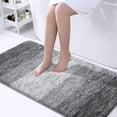 thumbnail image 1 of Sortora Luxury Bathroom Rug Mat 24x47, Extra Soft and Absorbent Microfiber Bath Rugs, Non-Slip Plush Shaggy Bath Carpet, Machine Wash Dry, Bath Mats for Bathroom Floor, Tub and Shower, Gray, 1 of 6