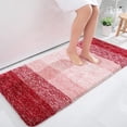 thumbnail image 1 of Sortora Luxury Bathroom Rug Mat 24x47, Extra Soft and Absorbent Microfiber Bath Rugs, Non-Slip Plush Shaggy Bath Carpet, Machine Wash Dry, Bath Mats for Bathroom Floor, Tub and Shower, Burgundy, 1 of 6