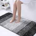 thumbnail image 1 of Sortora Luxury Bathroom Rug Mat 24x47, Extra Soft and Absorbent Microfiber Bath Rugs, Non-Slip Plush Shaggy Bath Carpet, Machine Wash Dry, Bath Mats for Bathroom Floor, Tub and Shower, Black, 1 of 6