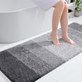 thumbnail image 1 of Sortora Luxury Bathroom Rug Mat 24x59, Extra Soft and Absorbent Microfiber Bath Rugs, Non-Slip Plush Shaggy Bath Carpet, Machine Wash Dry, Bath Mats for Bathroom Floor, Tub and Shower, Gray, 1 of 6