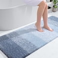 thumbnail image 1 of Sortora Luxury Bathroom Rug Mat 24x59, Extra Soft and Absorbent Microfiber Bath Rugs, Non-Slip Plush Shaggy Bath Carpet, Machine Wash Dry, Bath Mats for Bathroom Floor, Tub and Shower, Blue, 1 of 6