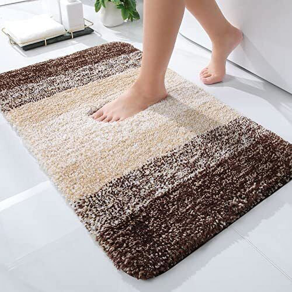 Color G Brown Bathroom Rugs - Upgrade Your Bathroom with Soft Plush Dark  Brown Microfiber Bath Mat - Non Slip, Absorbent, Washable, Quick Dry,  24”x36”