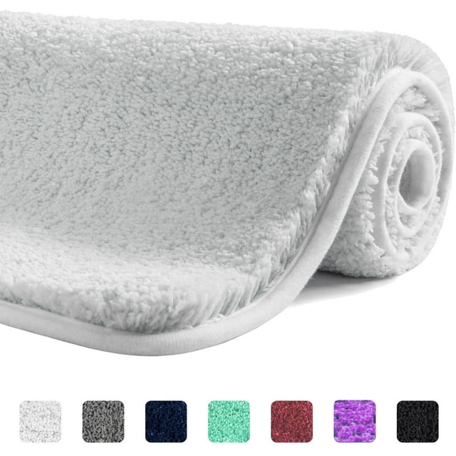 Luxury Bathroom Rugs Non Slip, Large White Bath Rugs for Bathroom Decor