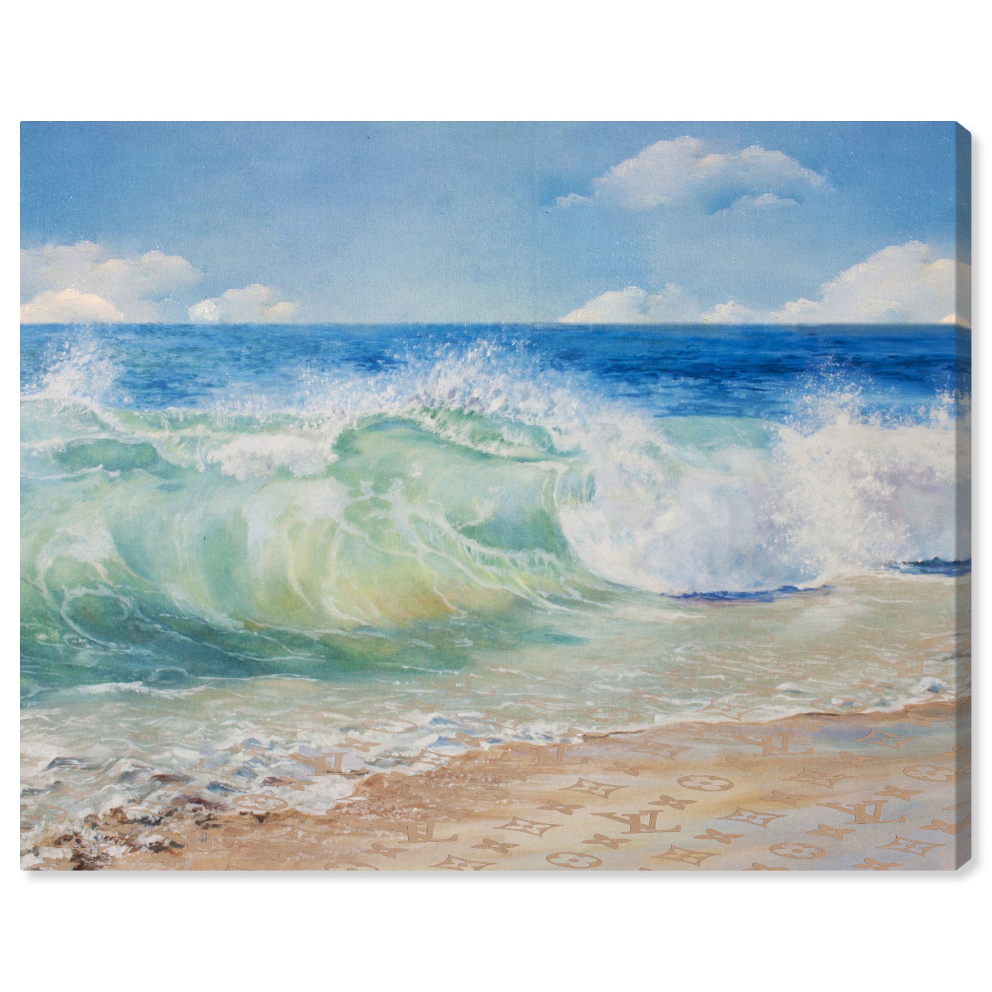 Luxury Coastal Vintage Canvas Wall Art, 30" x 24"