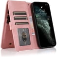 thumbnail image 1 of Luxury Beautiful Wallet-Style flip Phone case with Card Slot Holder TPU+PU Shockproof Leather case for Samsung Galaxy S23 Plus S22 Ultra S20 S21 FE S10E S9 S10 Plus(Rose Gold,Samsung S20 FE), 1 of 8