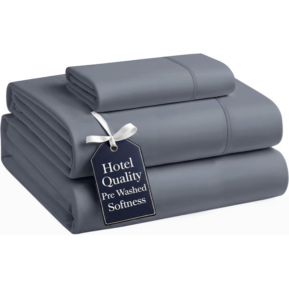 Luxury Bed Sheet Set – Ultra-Soft, Pre-Washed, Cozy and Breathable, 100% Brushed Premium Microfiber with Deep Pockets for a Secure Fit – Twin, Charcoal