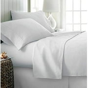 Luxury Bed Sheets Set - 800 Thread Count 100% Egyptian Cotton Sheets - 4 Piece Sheet Set Fits Mattress Upto 24 Inch Deep Pocket Sateen Weave for Soft Fitted Sheet - White Solid King Size